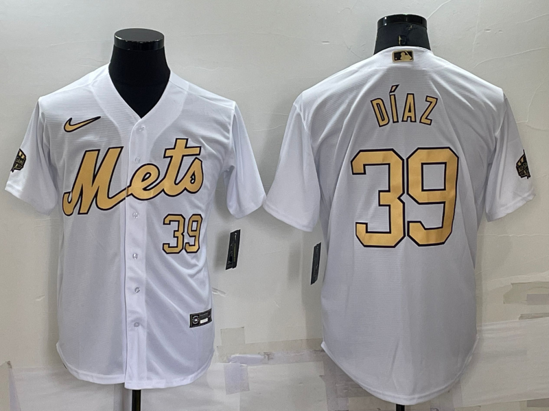 Men's New York Mets #39 Edwin Díaz 2022 All-Star White Cool Base Stitched Baseball Jersey Men's New York Mets #39 Edwin Díaz 2022 All-Star White Cool Base Stitched Baseball Jersey